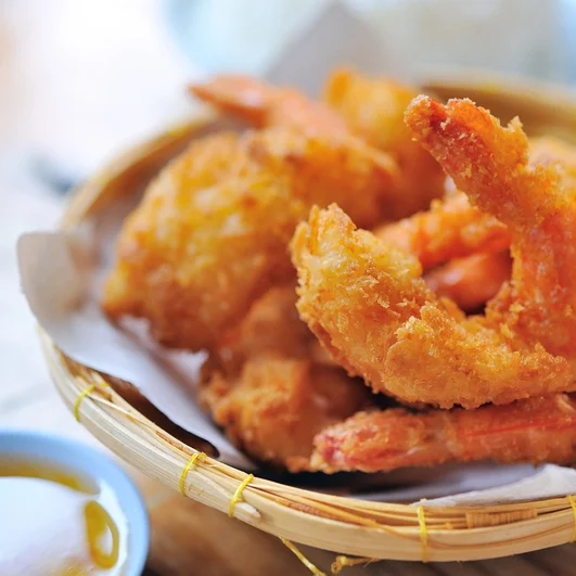 Gepaneerde scampi